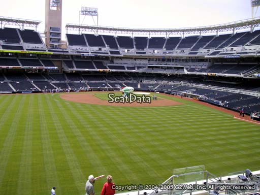 Seat view from section 230 at Petco Park, home of the San Diego Padres