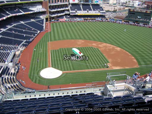 Seat view from section 307 at Petco Park, home of the San Diego Padres