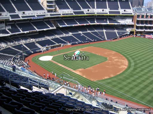 Seat view from section 319 at Petco Park, home of the San Diego Padres