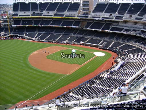 Seat view from section 324 at Petco Park, home of the San Diego Padres