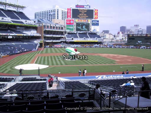 Seat view from section L at Petco Park, home of the San Diego Padres