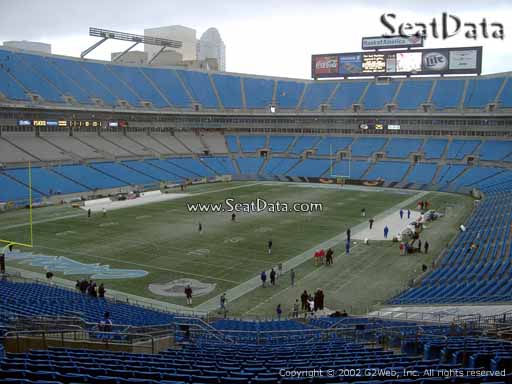 Seat view from section 253 at Bank of America Stadium, home of the Carolina Panthers