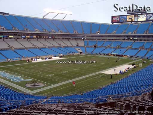 Seat view from section 323 at Bank of America Stadium, home of the Carolina Panthers