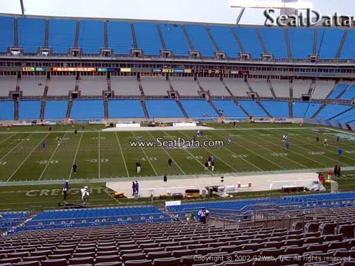 Seat view from section 345 at Bank of America Stadium, home of the Carolina Panthers