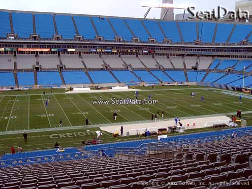 Seat view from section 346 at Bank of America Stadium, home of the Carolina Panthers