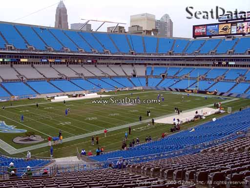 Seat view from section 350 at Bank of America Stadium, home of the Carolina Panthers