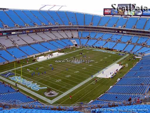 Seat view from section 523 at Bank of America Stadium, home of the Carolina Panthers