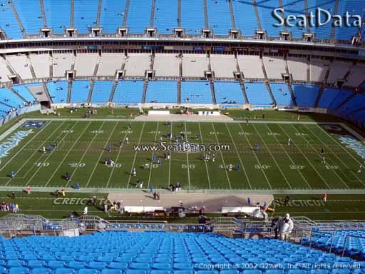 Seat view from section 542 at Bank of America Stadium, home of the Carolina Panthers