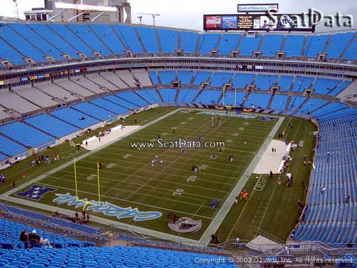 Seat view from section 552 at Bank of America Stadium, home of the Carolina Panthers