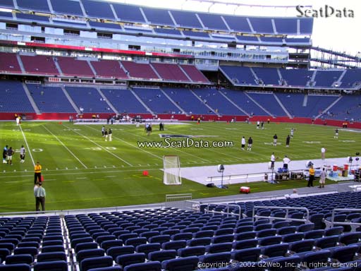 Seat view from section 112 at Gillette Stadium, home of the New England Patriots