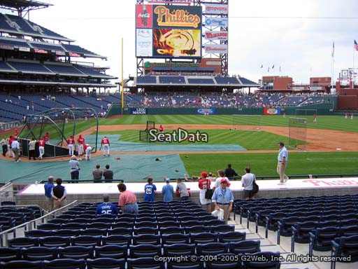 Seat view from section 118 at Citizens Bank Park, home of the Philadelphia Phillies