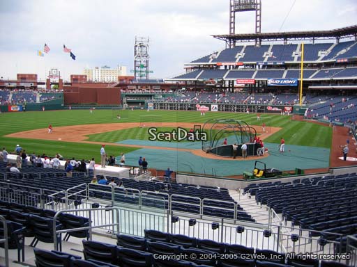 Seat view from section 126 at Citizens Bank Park, home of the Philadelphia Phillies
