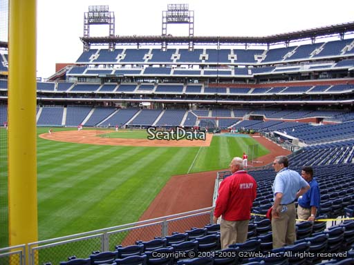 Seat view from section 140 at Citizens Bank Park, home of the Philadelphia Phillies