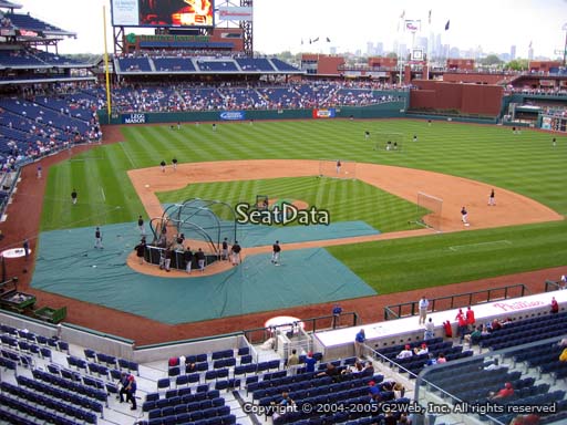 Seat view from section 218 at Citizens Bank Park, home of the Philadelphia Phillies