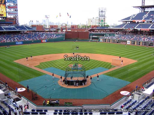 Seat view from section 222 at Citizens Bank Park, home of the Philadelphia Phillies