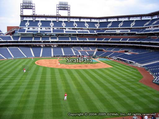 Seat view from section 243 at Citizens Bank Park, home of the Philadelphia Phillies