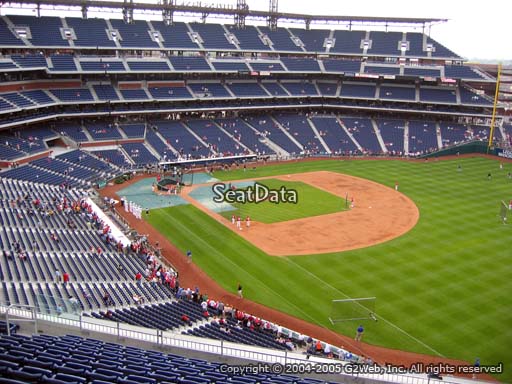 Seat view from section 309 at Citizens Bank Park, home of the Philadelphia Phillies