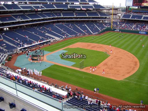 Seat view from section 313 at Citizens Bank Park, home of the Philadelphia Phillies