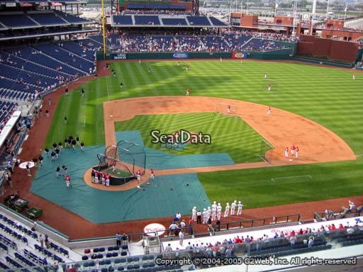Seat view from section 317 at Citizens Bank Park, home of the Philadelphia Phillies