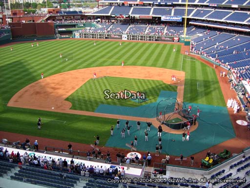 Seat view from section 226 at Citizens Bank Park, home of the Philadelphia Phillies