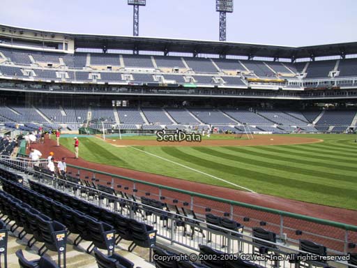 Seat view from section 2 at PNC Park, home of the Pittsburgh Pirates
