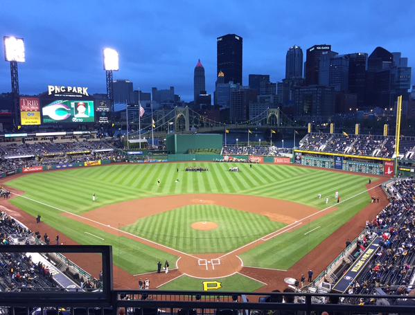 View of the field from the Upper Level at PNC Park.