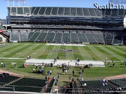 Seat view from section 217 at Oakland Coliseum, home of the Oakland Raiders