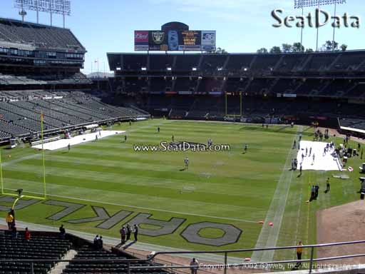 Seat view from section 226 at Oakland Coliseum, home of the Oakland Raiders