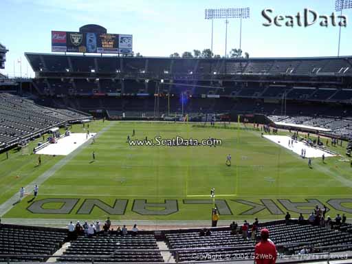 Seat view from section 229 at Oakland Coliseum, home of the Oakland Raiders
