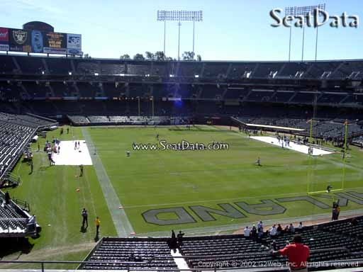 Seat view from section 231 at Oakland Coliseum, home of the Oakland Raiders
