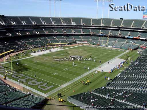 Seat view from section 301 at Oakland Coliseum, home of the Oakland Raiders