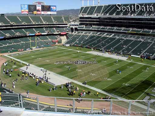 Seat view from section 312 at Oakland Coliseum, home of the Oakland Raiders