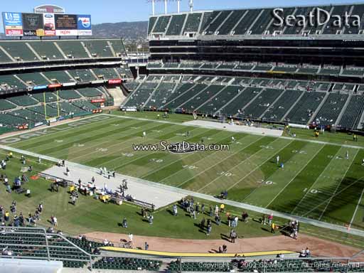 Seat view from section 313 at Oakland Coliseum, home of the Oakland Raiders