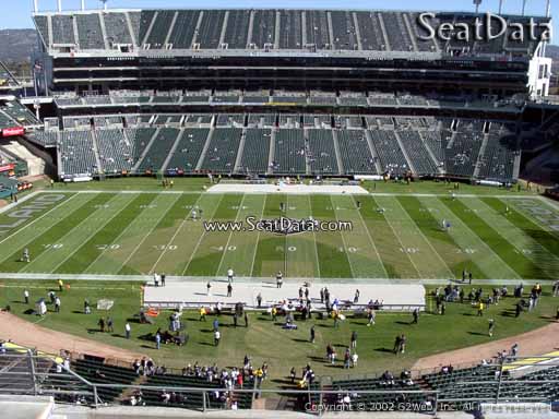 Seat view from section 317 at Oakland Coliseum, home of the Oakland Raiders