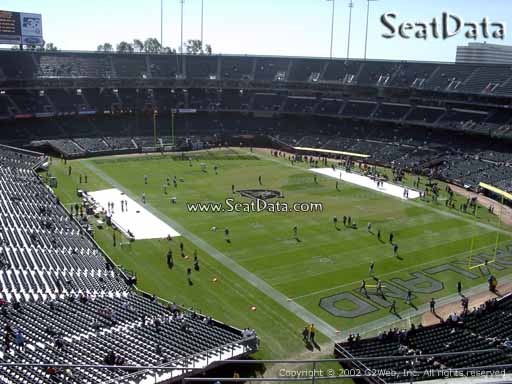 Seat view from section 333 at Oakland Coliseum, home of the Oakland Raiders