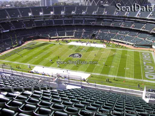 Seat view from section 341 at Oakland Coliseum, home of the Oakland Raiders