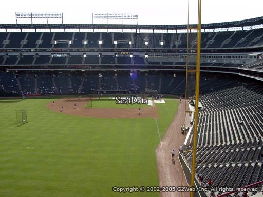 Seat view from section 207 at Globe Life Park in Arlington, home of the Texas Rangers