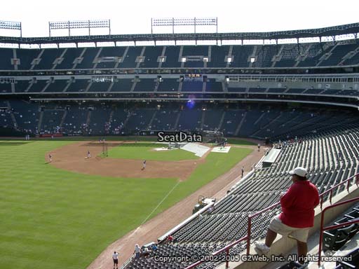 Seat view from section 210 at Globe Life Park in Arlington, home of the Texas Rangers