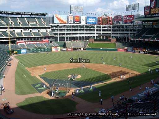 Seat view from section 228 at Globe Life Park in Arlington, home of the Texas Rangers