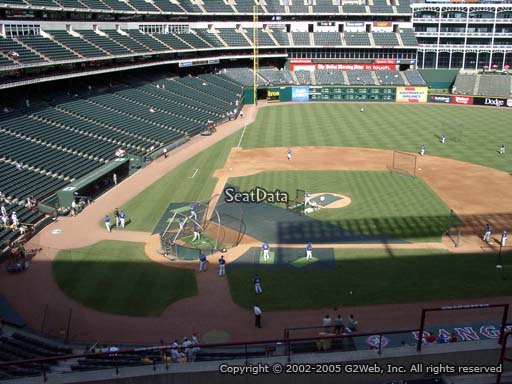 Seat view from section 231 at Globe Life Park in Arlington, home of the Texas Rangers