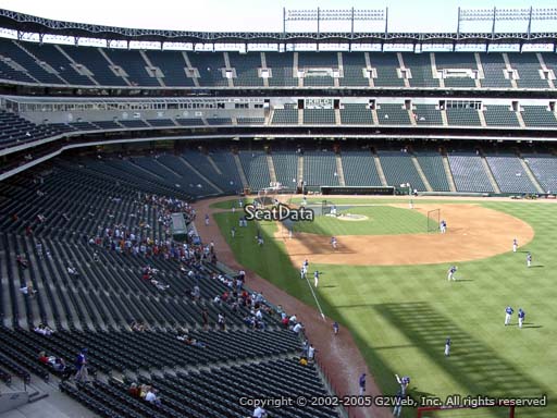 Seat view from section 244 at Globe Life Park in Arlington, home of the Texas Rangers