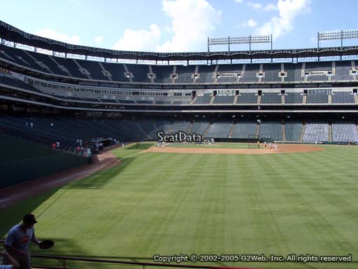 Seat view from section 45 at Globe Life Park in Arlington, home of the Texas Rangers