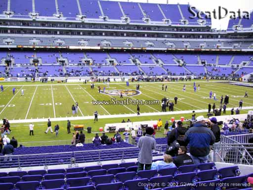View from Section 128 at M&T Bank Stadium, Home of the Baltimore Ravens