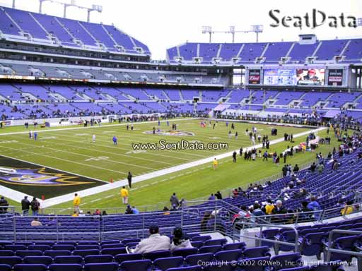 View from Section 134 at M&T Bank Stadium, Home of the Baltimore Ravens