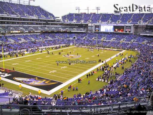 View from Section 208 at M&T Bank Stadium, Home of the Baltimore Ravens