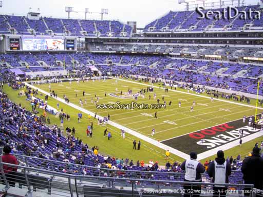 Seat view from section 246 at M&T Bank Stadium, home of the Baltimore Ravens