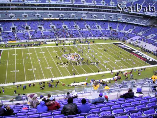 Seat view from section 529 at M&T Bank Stadium, home of the Baltimore Ravens
