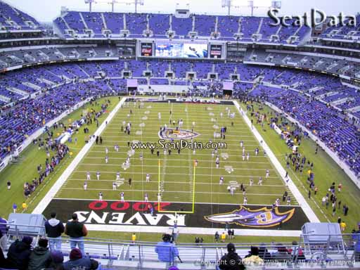 Seat view from section 540 at M&T Bank Stadium, home of the Baltimore Ravens