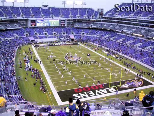 Seat view from section 543 at M&T Bank Stadium, home of the Baltimore Ravens