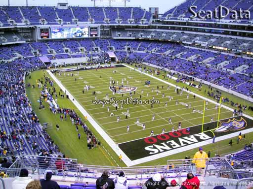 Seat view from section 544 at M&T Bank Stadium, home of the Baltimore Ravens